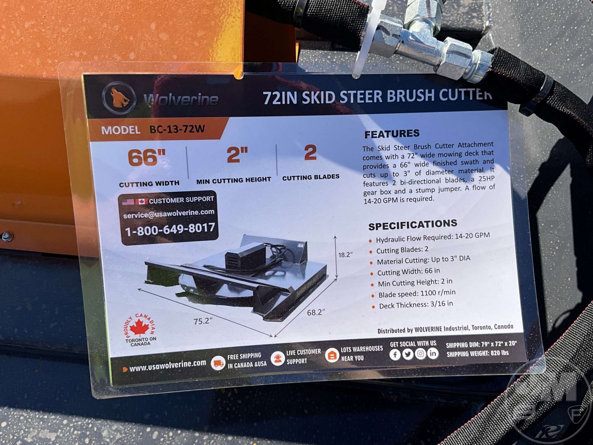 Used 2025 WOLVERINE BC-13-72W Skid Steer in Brooklyn, MS | RaD